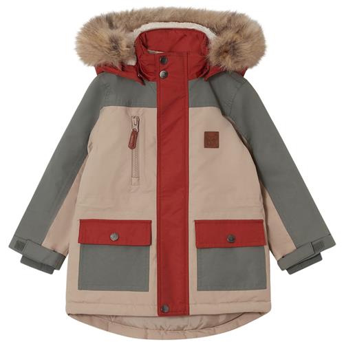 Kuling Val Thorens Kontrastfarvet Parka Green/Sand | Beige | 86 cm