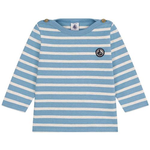 Petit Bateau Stribet Langærmet T-shirt Blå | Blå | 18 months