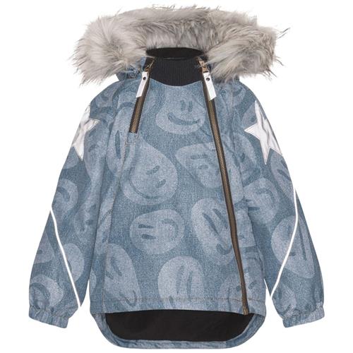 Se Molo Hopla Jakke Denim Swirley | Blå | 116 cm ved Babyshop