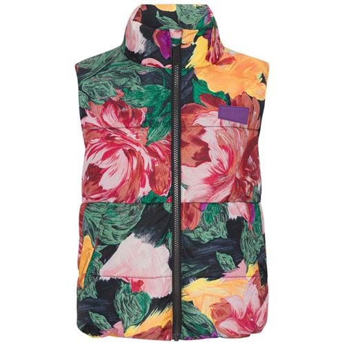 Se Molo Heike Puffervest Painted Flowers | Lilla | 176 cm ved Babyshop