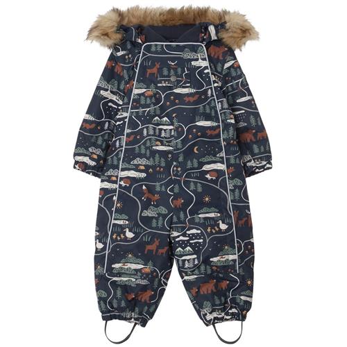 Se Kuling Val D'Isere Flyverdragt Navy Landscape | Marine blå | 80 cm ved Babyshop