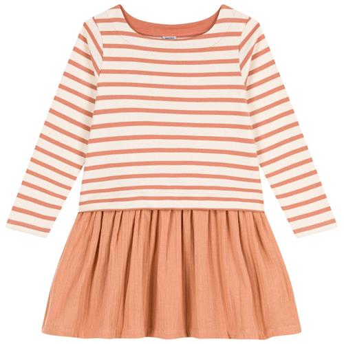 Petit Bateau Stribet Kjole Ferskenfarvet | Beige | 6 years