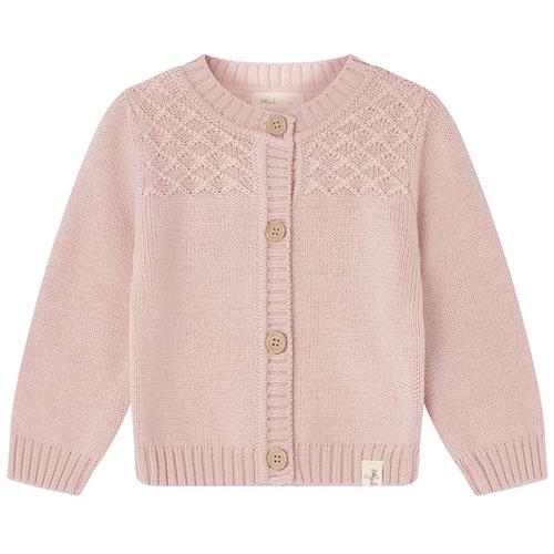 Se Little Jalo Strikket Uldcardigan Blush Pink | Lyserød | 56 cm ved Babyshop