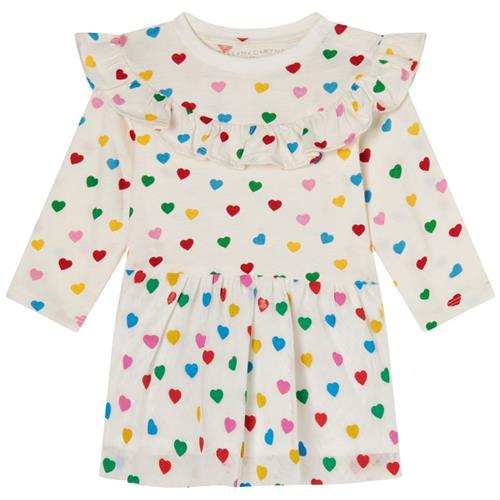 Se Stella McCartney Kids Hjertemønstret Kjole Cremefarvet |  | 9 months ved Babyshop