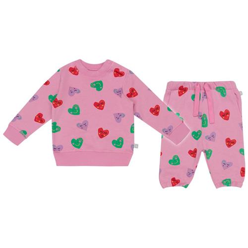 Se Stella McCartney Kids Hjertemønstret Joggesæt Lyserød | Lyserød | 36 months ved Babyshop