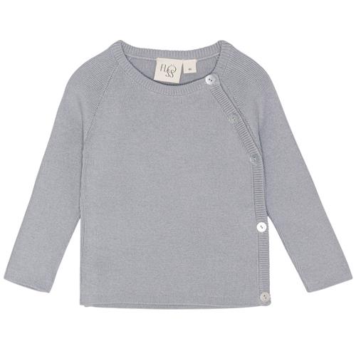 Se Flöss Kaya Strikket Trøje Misty Blue | Blå | 62 cm ved Babyshop