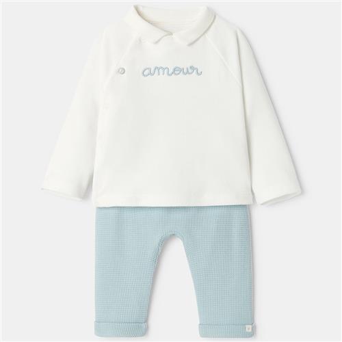 Se Absorba T-shirt Og Bukser Bleu Océan | Blå | 5 years ved Babyshop