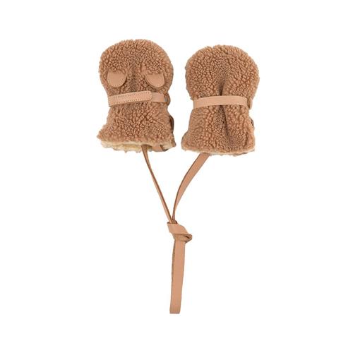 Donsje Amsterdam Richy Teddy Bear Vanter Light Maple Curly Faux Fur | Beige | 12-18 months