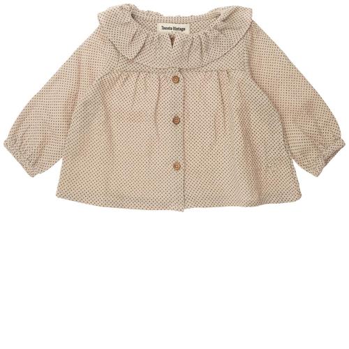 Tocoto Vintage Polka Dot Baby Bluse Brown | Beige | 12 months