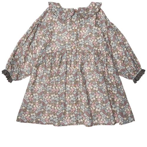 Tocoto Vintage Mini Liberty Flowers Kjole Dark Grey | Grå | 6 years