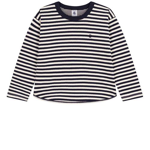 Petit Bateau Stribet Langærmet T-shirt Navyblå | Marine blå | 10 years