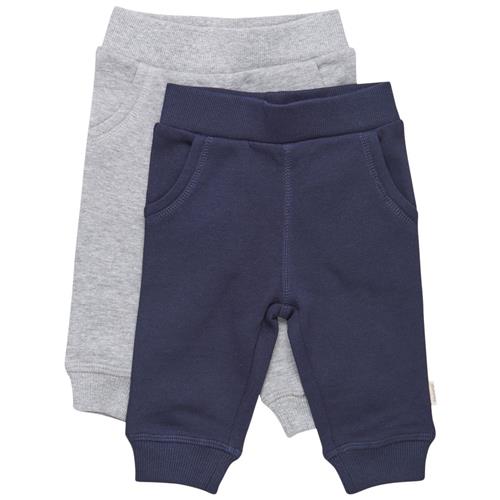 Se Minymo 2-pak Joggingbukser Navyblå | Marine blå | 68 cm ved Babyshop