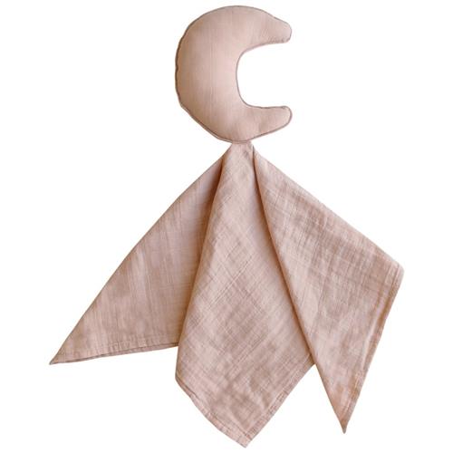 Se Mushie Lovely Kostæppe Med Måne Blush | Beige | 0-3 ved Babyshop