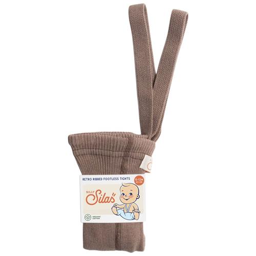 Se Silly Silas GOTS Fodsløse strømpebukser Granola | Brun | 2-3 years ved Babyshop