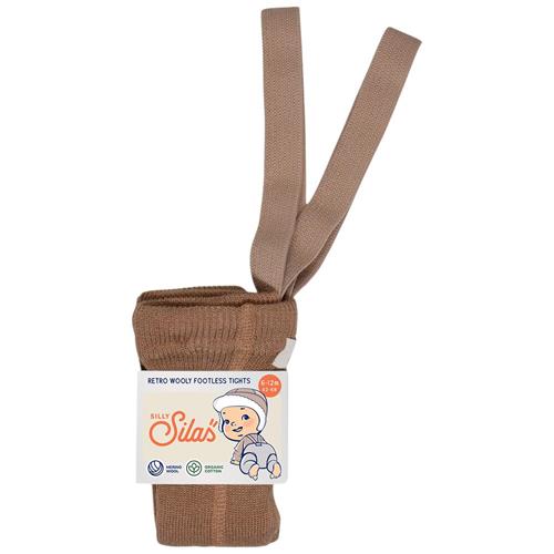 Se Silly Silas Wooly Fodsløse Strømpebukser Cappuccino Brown | Brun | 3-4 years ved Babyshop