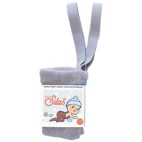 Se Silly Silas Teddy Strømpebukser Pearl Grey | Grå | 6-12 months ved Babyshop