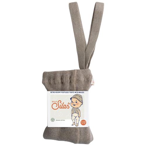 Silly Silas GOTS Roomy Fodsløse strømpebukser Peanut Blend 1-2 Y  Beige  1-2 år  Unisex