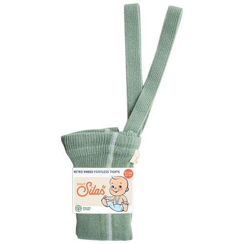 Silly Silas GOTS Fodsløse strømpebukser Matcha Oat Latte | Grønn | 3-4 years