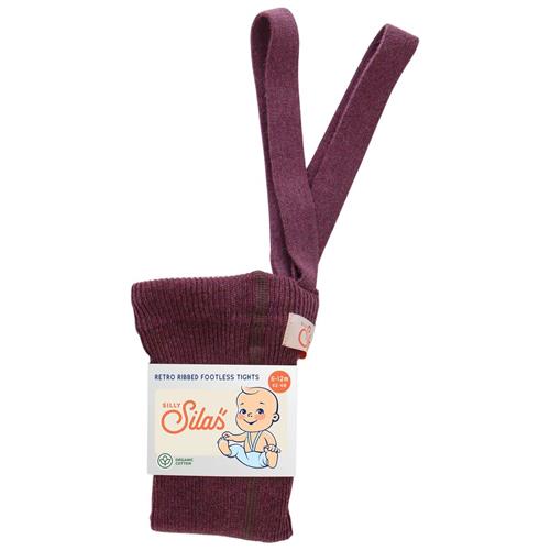 Se Silly Silas GOTS Fodsløse strømpebukser Fig Blend | Lilla | 6-12 months ved Babyshop