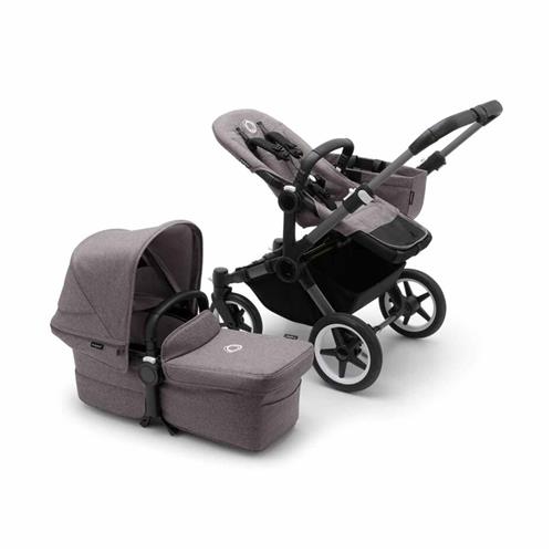 Se Bugaboo Donkey 5 Mono Komplet Klapvogn Graphite/Grey Melange | Grå | 0-3 ved Babyshop