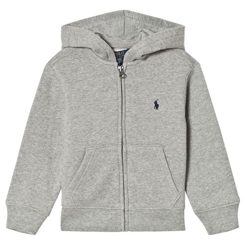 Se Ralph Lauren Logo Hættetrøje Gråmeleret | Grå | 136-138 cm ved Babyshop