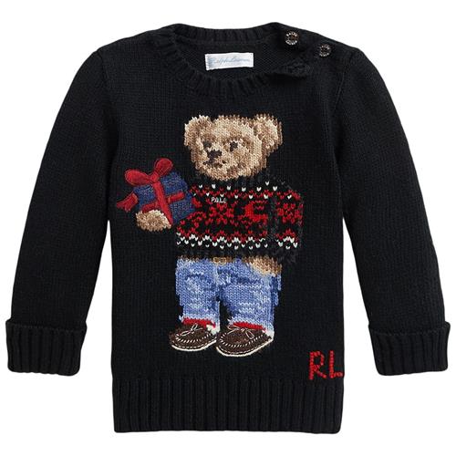 Ralph Lauren Strikket Baby Sweater Sort | Sort | 18 months