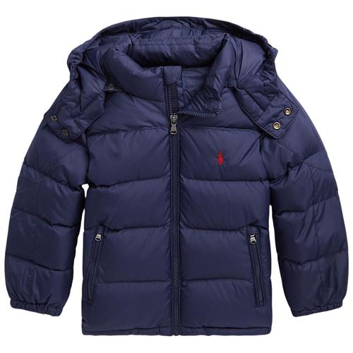 Se Ralph Lauren Logo Vinterjakke Blå | Marine blå | 18 months ved Babyshop