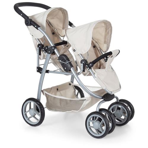 Stoy Twin Dukke Klapvogn Beige | Beige | 3-6