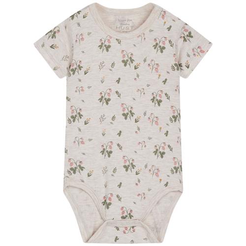 Hust&Claire Bue Blomstret Babybody Old Rosie | Beige | 62 cm