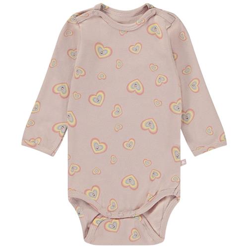 Se Molo GOTS Foss Babybody Mini Aura Hearts | Lyserød | 74 cm ved Babyshop