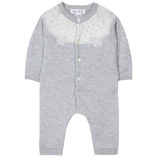 Se Tartine et Chocolat Strikket Body Grå | Grå | 12 months ved Babyshop