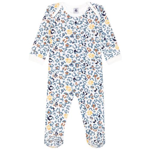 Se Petit Bateau Leopardmønstret Sparkedragt Cremefarvet |  | 12 months ved Babyshop