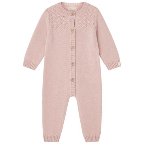 Se Little Jalo Strikket Uld-onepiece Blush Pink | Lyserød | 86 cm ved Babyshop