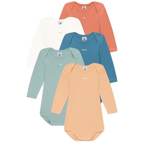 Petit Bateau 5-pak Babybodyer Multifarvede | Brun | 3 months