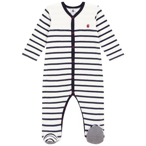 Petit Bateau Stribet Sparkedragt Cremefarvet |  | 12 months