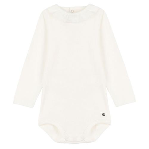 Se Petit Bateau Babybody Med Flæsekrave Marshmallow White |  | 18 months ved Babyshop