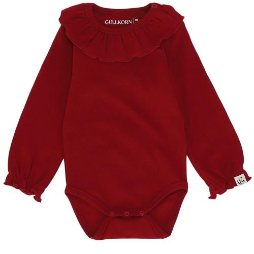 Se Gullkorn Design Sonja Babybody Deep Red | Rød | 56 cm ved Babyshop