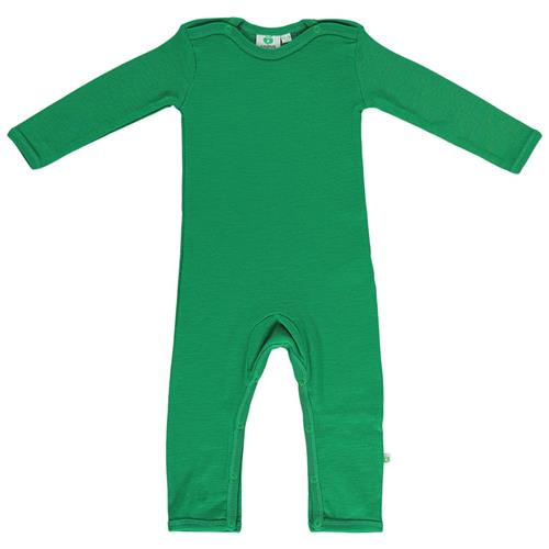 Se Småfolk Uld-onepiece Grøn | Grønn | 56/62 cm ved Babyshop