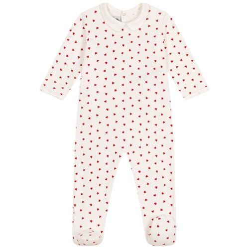 Petit Bateau Hjertemønstret Sparkedragt Cremefarvet |  | 18 months