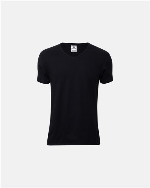 T-shirt v-neck | 100 økologisk bomuld | Sort