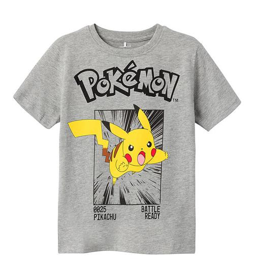 Name It Name It T-shirt - NkmNoisi Pokemon - Noos - Grey Melange