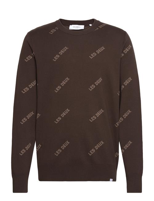 Les Deux Les Deux Logo Cotton Knit Les Deux Brown