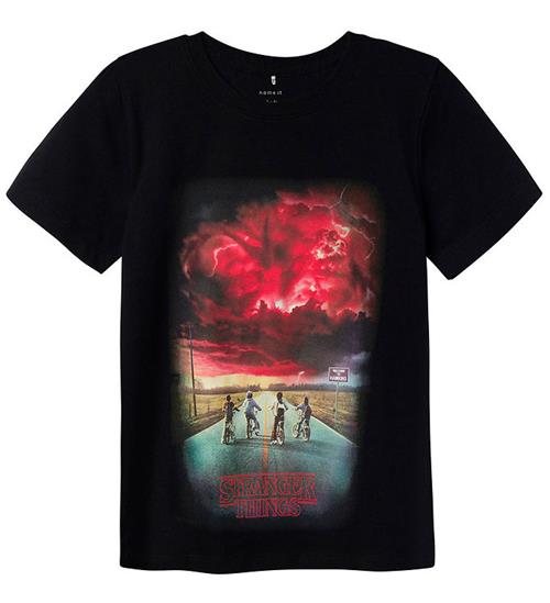 Name It Name It T-shirt - NkmDec Strangerthings - Sort