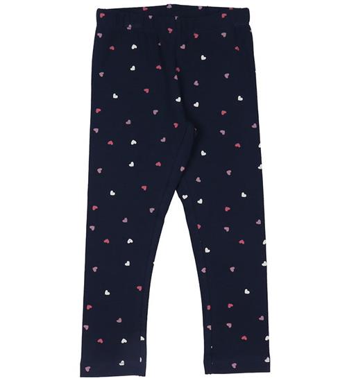 Se Name It Leggings - Noos - NkfVivian - Dark Sapphire m. Hjerter ved KidsWorld