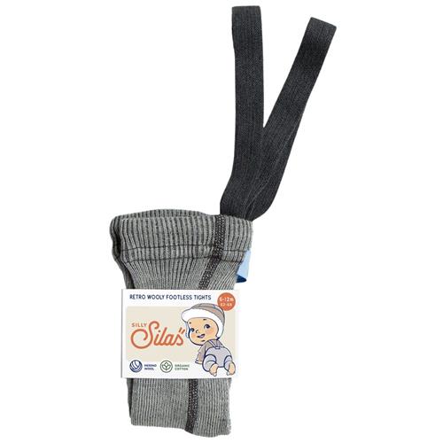 Se Silly Silas Wooly Fodsløse Strømpebukser Granite Grey | Grå | 2-3 years ved Babyshop