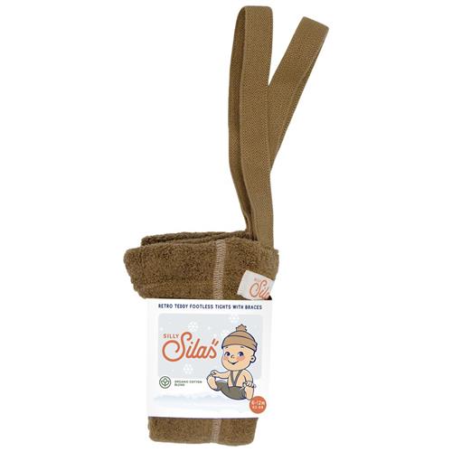 Se Silly Silas GOTS Teddy Fodsløse Strømpebukser Acorn Brown | Brun | 1-2 years ved Babyshop