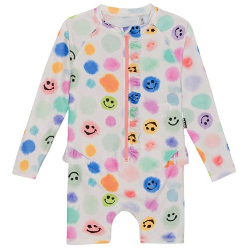 Se Molo Nigella UV-dragt Painted Dots |  | 62/68 cm ved Babyshop