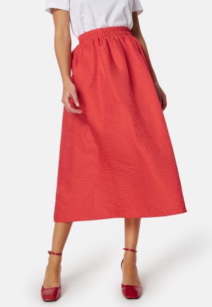 VILA Vimabelle HW Midi Volume Skirt Poppy Red 40