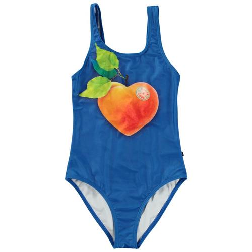Molo Nika Badedragt Peace & Love 98 cm  Blå  98 cm  kvinde