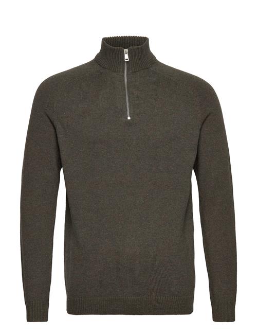 Se ONLY & SONS Onsedward Reg 7 Wool Half Zip Knit ONLY & SONS Khaki ved Booztlet